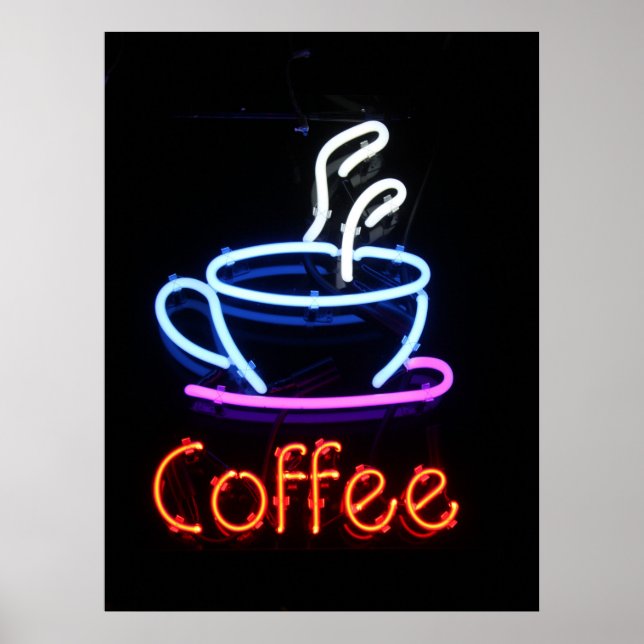 Coffee Neon Sign Poster (Front)