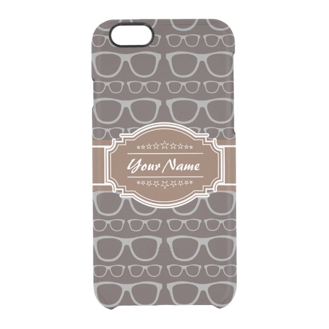 Coffee Nerd Hipster Glasses Personalized Uncommon iPhone Case (Back)