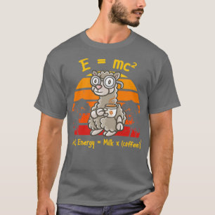 Coffee Nerd Math Formula Teacher Coffee Mug Llama  T-Shirt