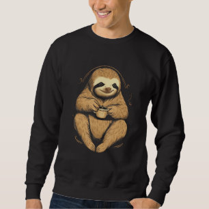 Coffee No Coffee No Life Sloth Coffee Sweatshirt