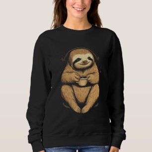 Coffee No Coffee No Life Sloth Coffee Sweatshirt