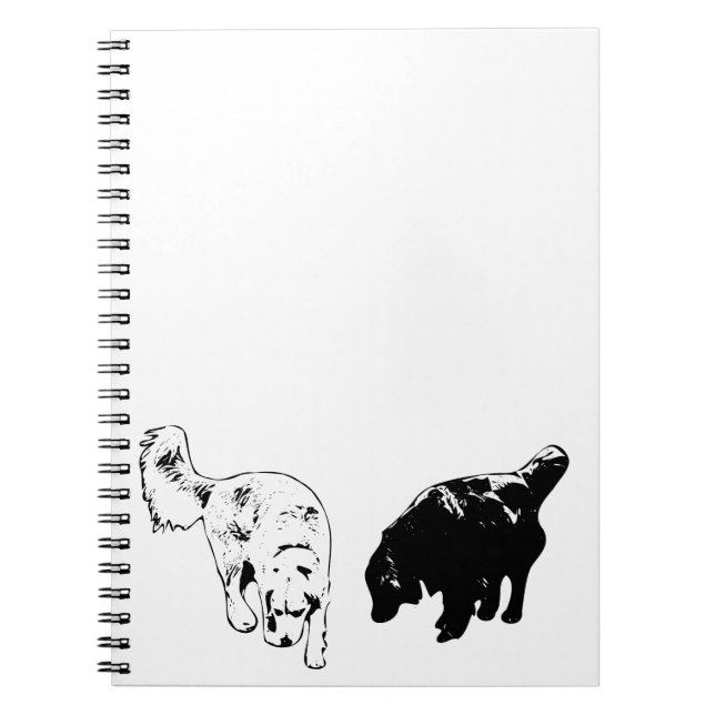 Coffee-Nook Planner — Retriever Duo Notebook (Front)
