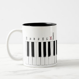 Coffee not Tea Piano Keyboard Do Re Mi Music Mug