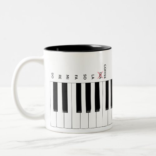 Coffee not Tea Piano Keyboard Do Re Mi  Music Mug
