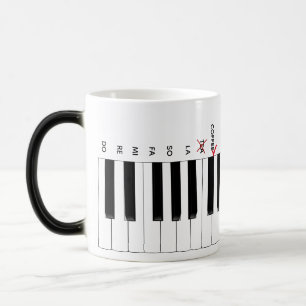 Coffee not Tea Piano Keyboard Do Re Mi Music Mug