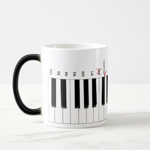 Coffee not Tea Piano Keyboard Do Re Mi  Music Mug