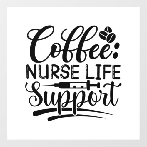 Coffee Nurse Life Support Floor Decals