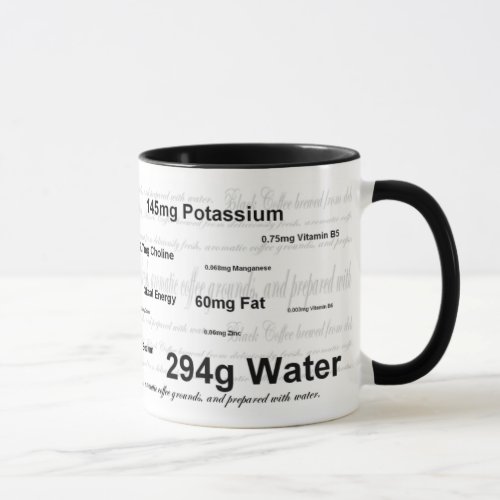 Coffee Nutrition Mug