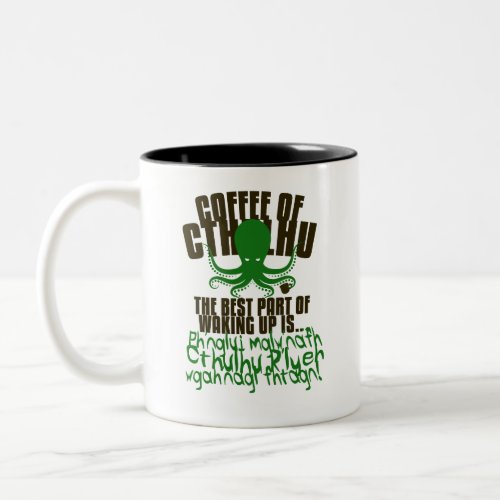 Coffee of Cthulhu Two_Tone Coffee Mug