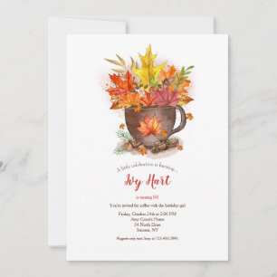 Coffee on a Fall Day Invitation