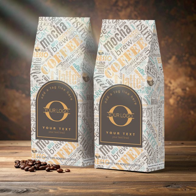 Coffee on Burlap Word Cloud Logo Teal ID283 (Creator Uploaded)