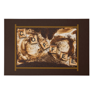 Coffee on Coffee Faux Canvas Print