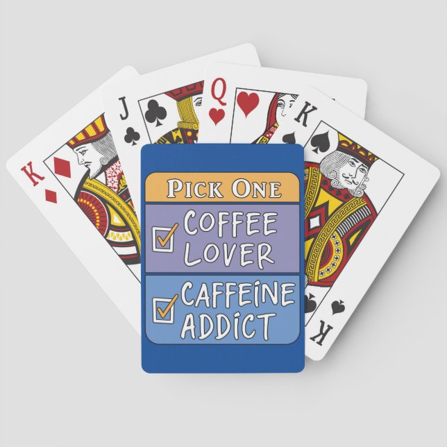Coffee or Caffeine Poker Cards (Back)