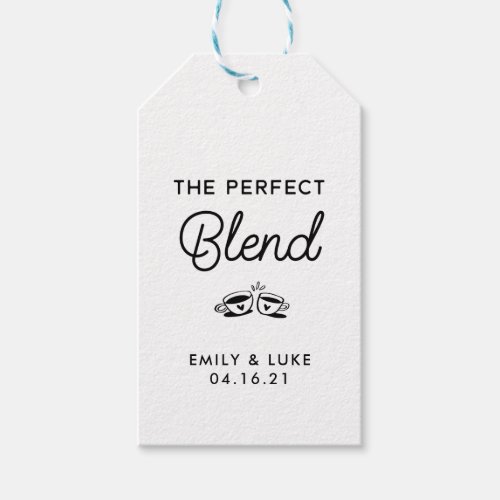 Coffee or Tea Wedding Favor Tag The Perfect Blend Gift Tags