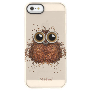Coffee Owl custom monogram phone cases