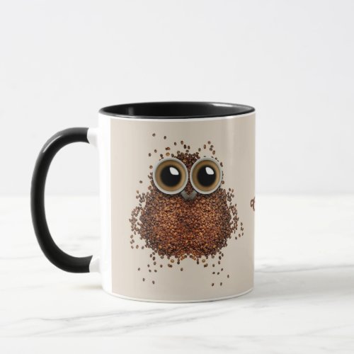 Coffee Owl custom name mugs