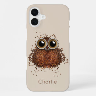 Coffee Owl custom name phone cases