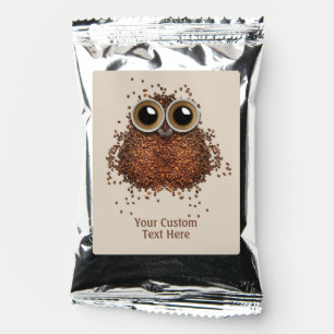 Coffee Owl custom text Drink Mix