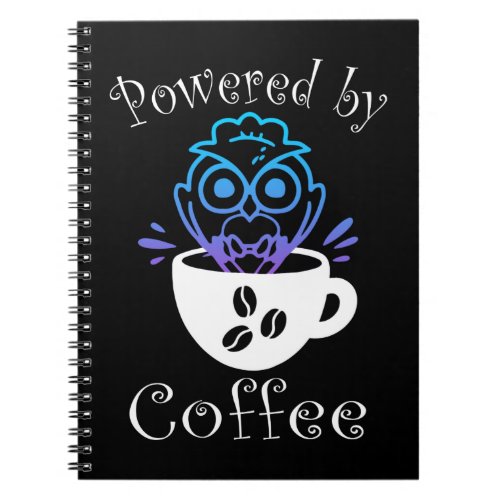 Coffee Owl Cute Bird Notebook