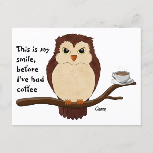 Coffee Owl _ Postcard