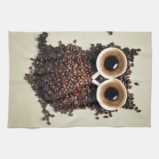 Coffee Owl Towel (Horizontal)