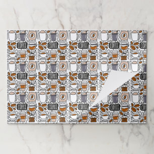 Coffee Paper Placemats, Espresso Latte Table Mat