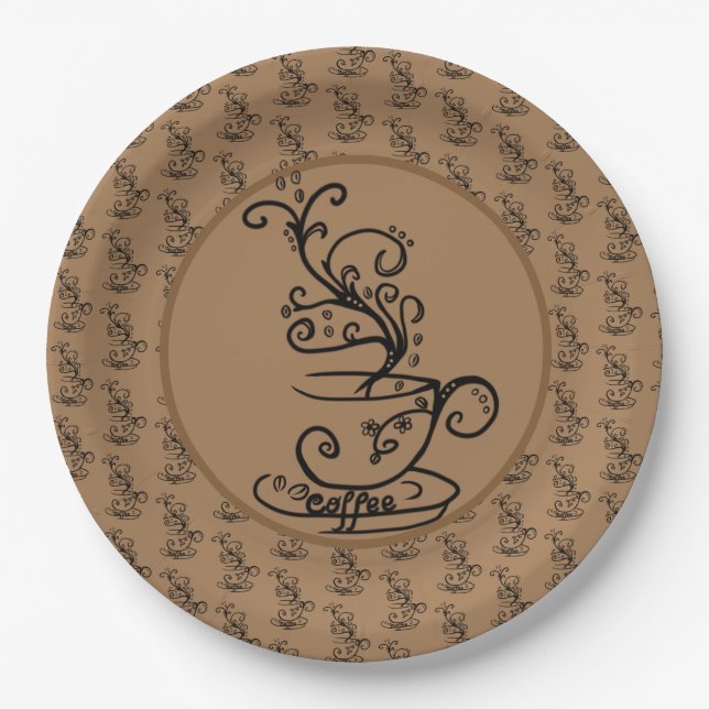 coffee paper plates (Front)