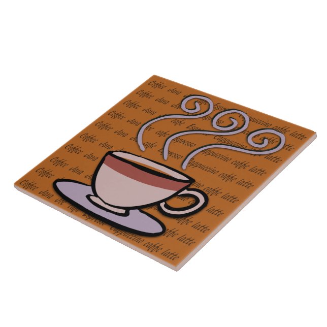 Coffee - Pastel Mug Design Tile/Trivet Tile (Side)