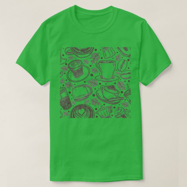 coffee pattern 2 T-Shirt (Design Front)