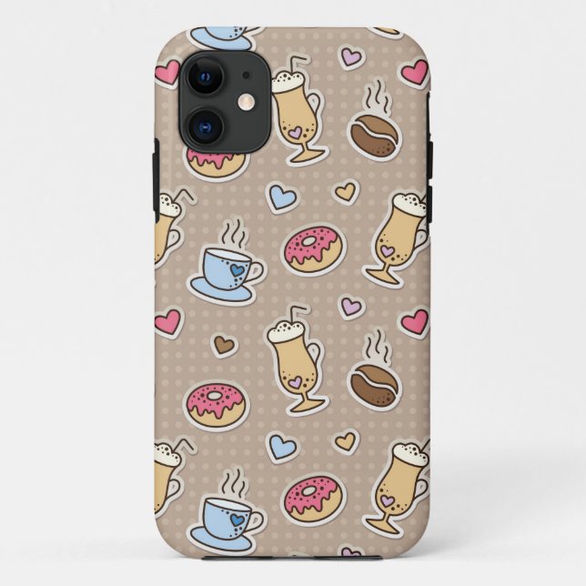 Coffee pattern Case-Mate iPhone case (Back)