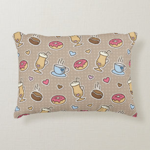 Coffee pattern decorative pillow