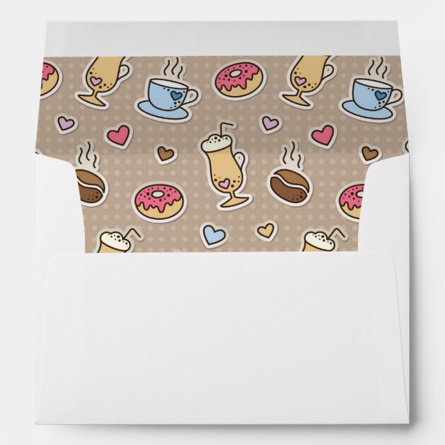 Coffee pattern envelope (Back (Bottom))