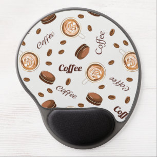 Coffee pattern gel mouse pad