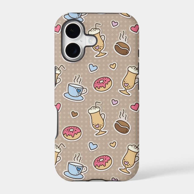 Coffee pattern iphone case (Back)