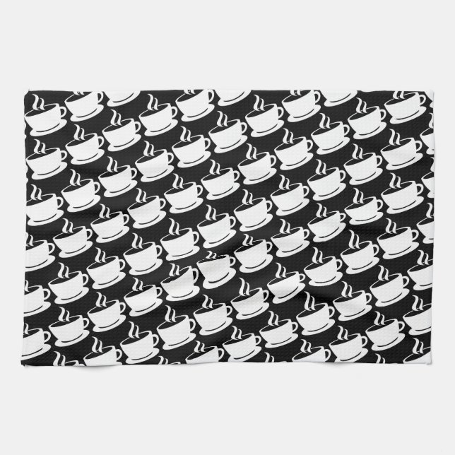 Coffee Pattern Kitchen Towel (Horizontal)