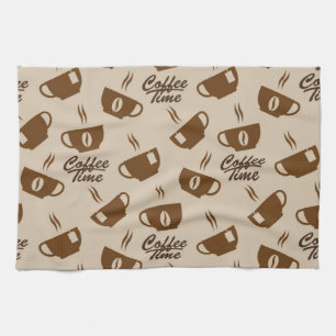Coffee pattern kitchen towel
