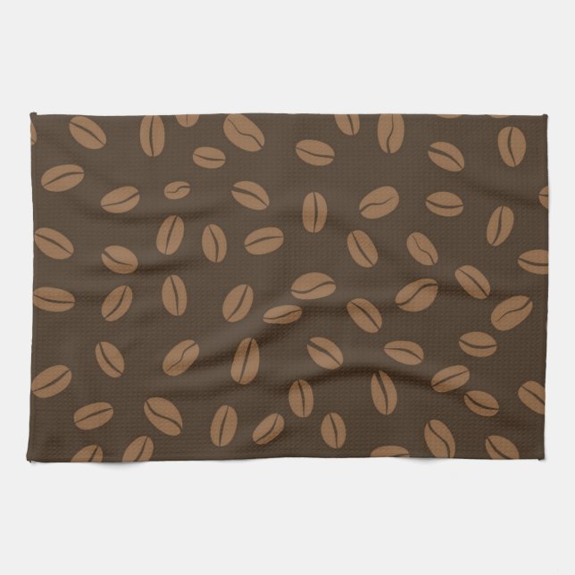Coffee pattern kitchen towel (Horizontal)