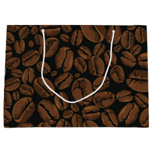 Coffee pattern large gift bag