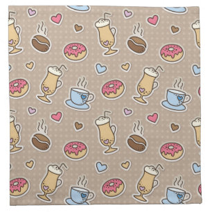 Coffee pattern napkin