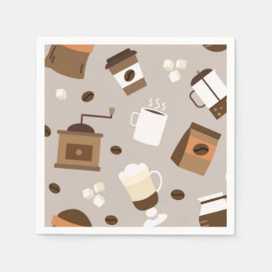 Coffee pattern napkins
