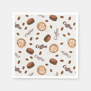 Coffee pattern napkins