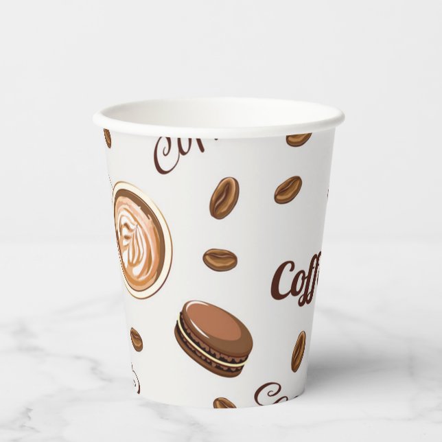 Coffee pattern paper cups (Front)