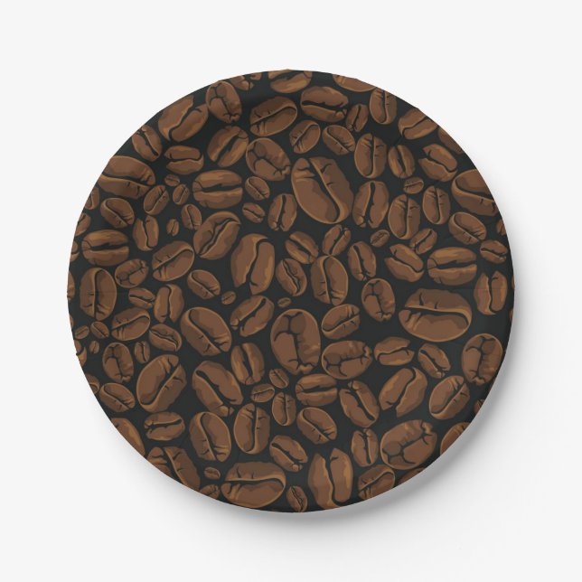 Coffee pattern paper plates (Front)