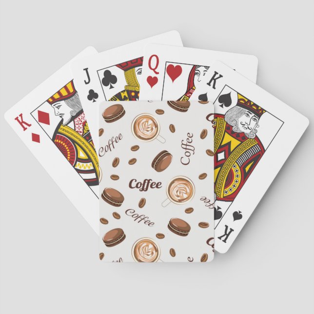 Coffee pattern poker cards (Back)