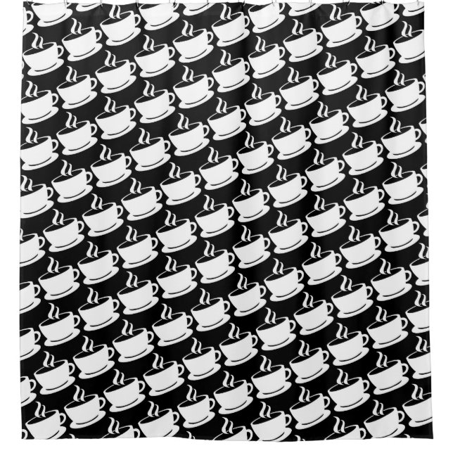 Coffee Pattern Shower Curtain (Front)