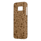Coffee Pattern Square Case-Mate Samsung Galaxy Case (Back Left)