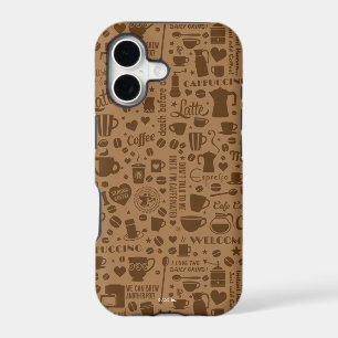 Coffee Pattern Square iPhone 17 Case