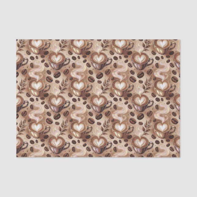 Coffee pattern tissue paper (Front)