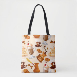 Coffee Pattern Tote Bag