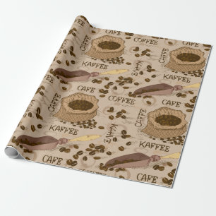 Coffee Pattern Wrapping Paper